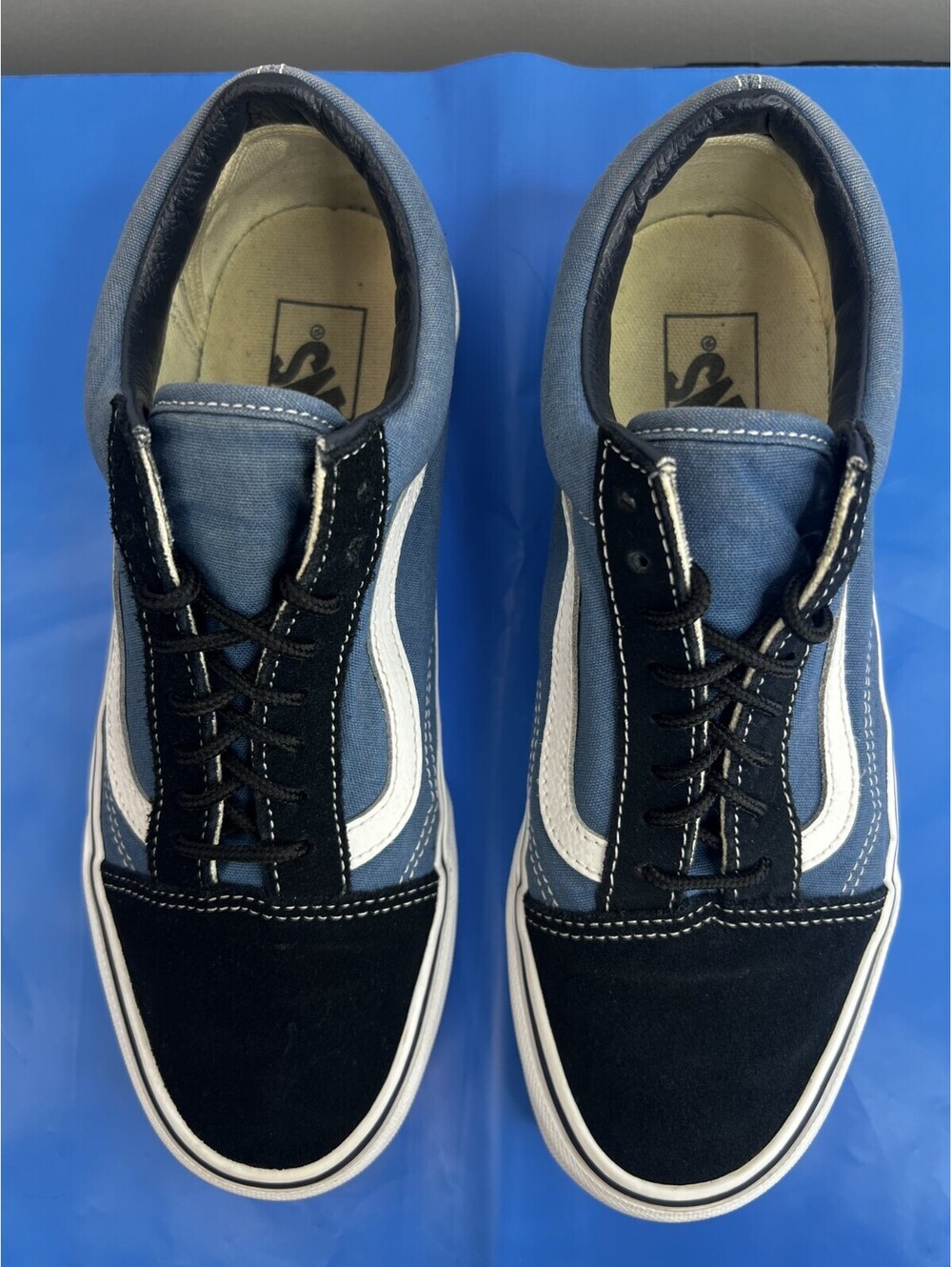 Vans Old Skool Men’s 7 Women’s 8.5 Blue Navy Suede Canvas Skate Shoe VN000D3HNVY